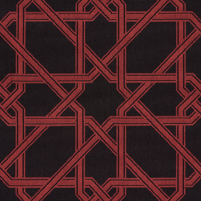 SCHUMACHER  MARY MCDONALD LE MAROC ??PINGL?? WOVEN WOVEN BLACK AND RED   - 83222