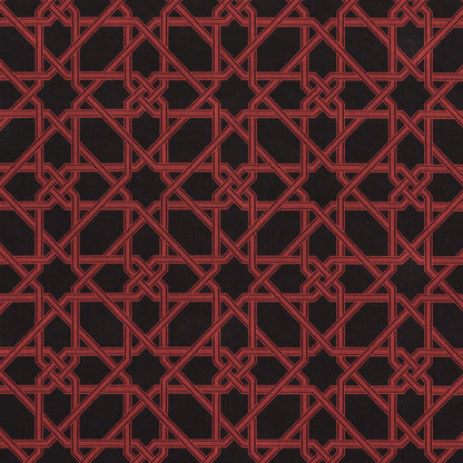 SCHUMACHER  MARY MCDONALD LE MAROC ??PINGL?? WOVEN WOVEN BLACK AND RED   - 83222