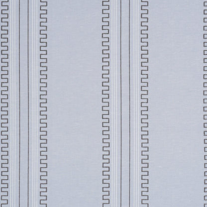 Chambray-woven fabric featuring a Greco stripe pattern.