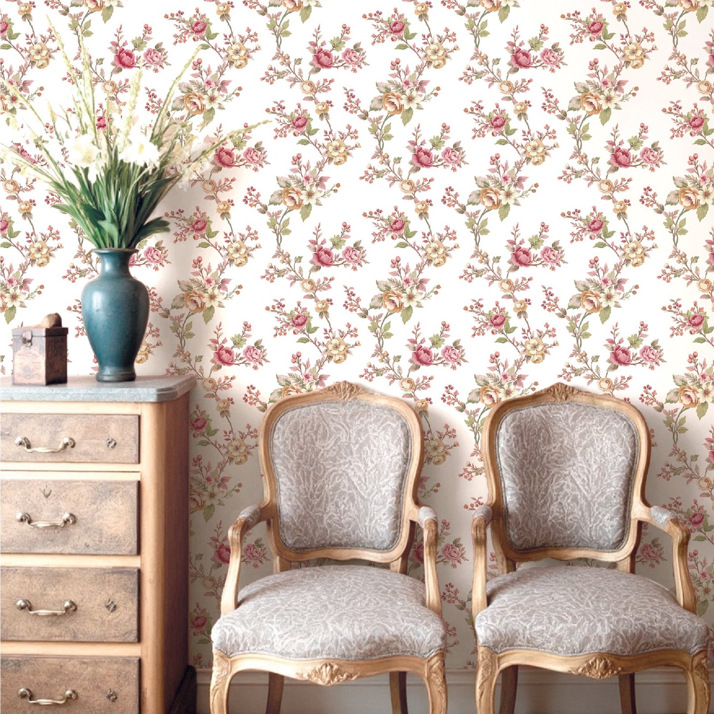 GALERIE WALLCOVERINGS Blooming Garden    Red   - 8326