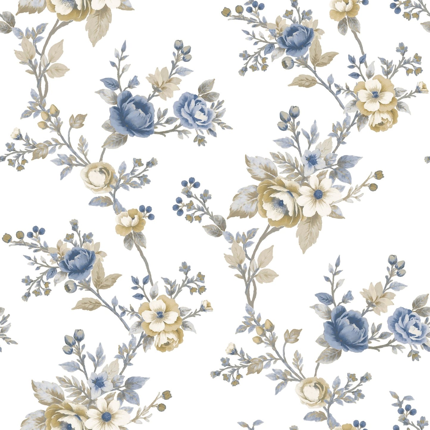 GALERIE WALLCOVERINGS Blooming Garden    Blue   - 8327