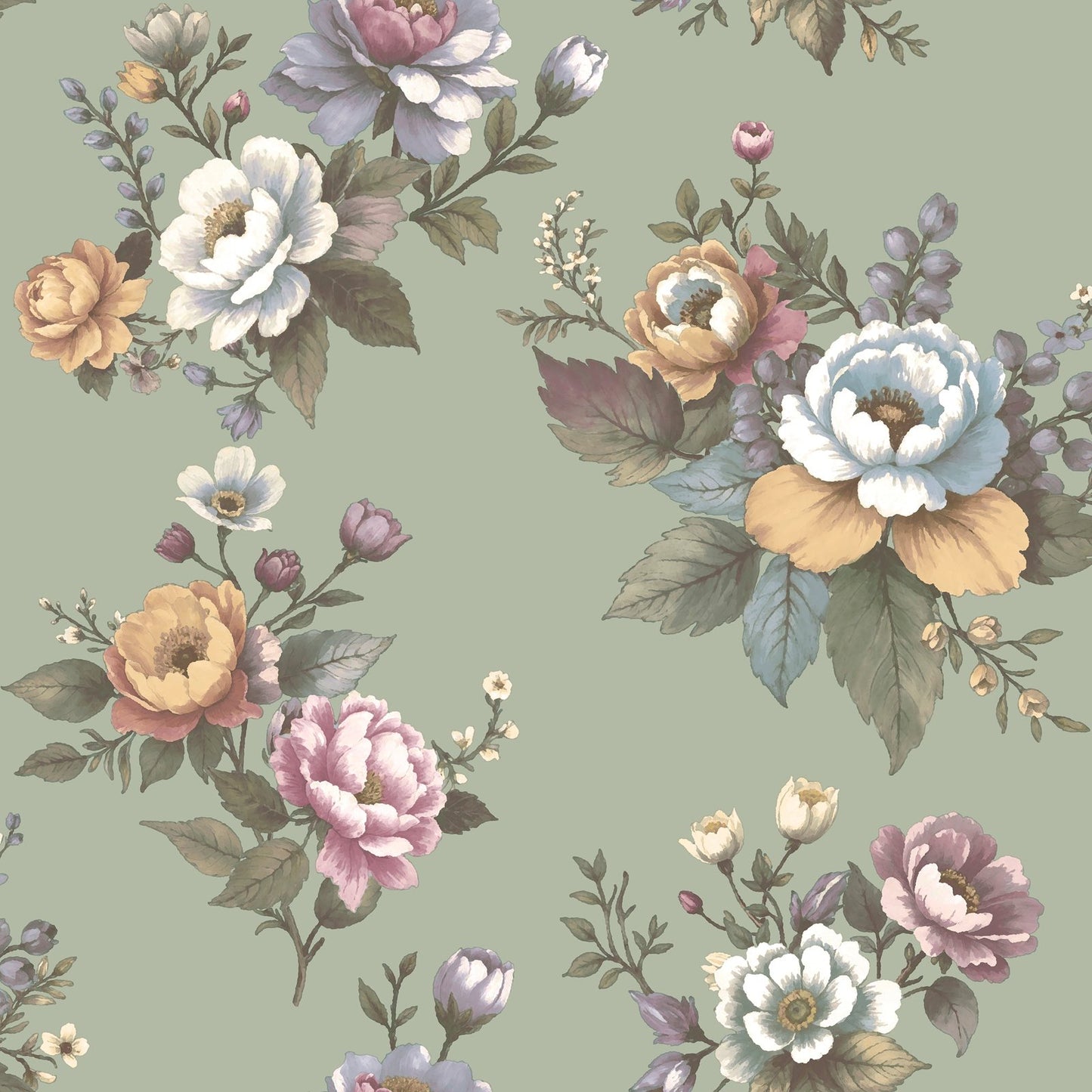 GALERIE WALLCOVERINGS Blooming Garden    Green   - 8331