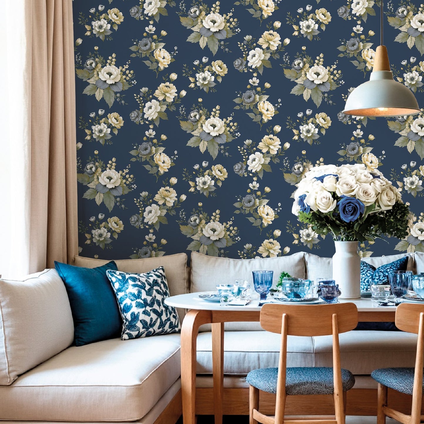 GALERIE WALLCOVERINGS Blooming Garden    Blue   - 8332