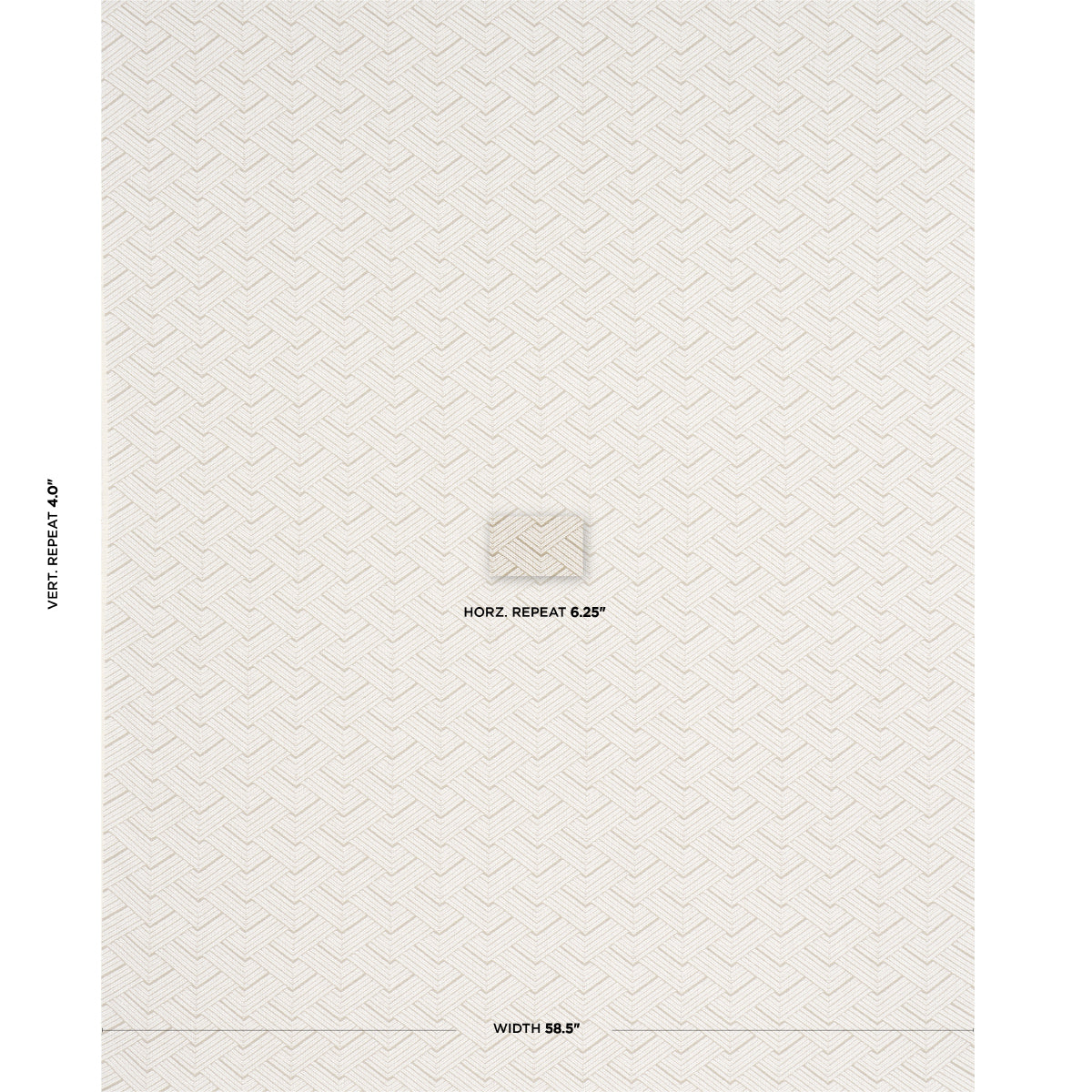 SCHUMACHER  PATTERSON FLYNN MINNA HEAVYWEIGHT LINEN PATTERN WOVENS PATTERN WOVENS IVORY   - 83330