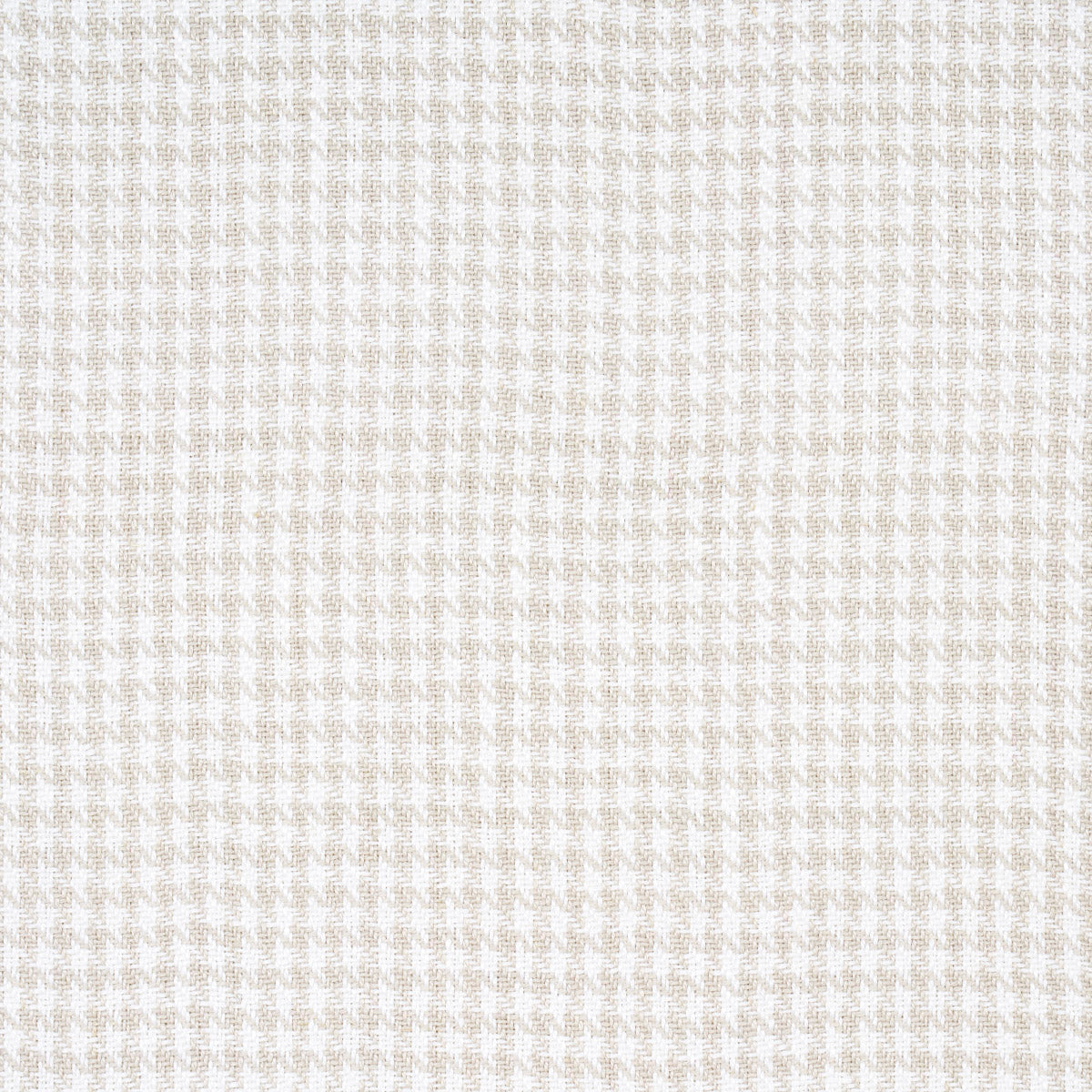 Grey linen houndstooth woven fabric.