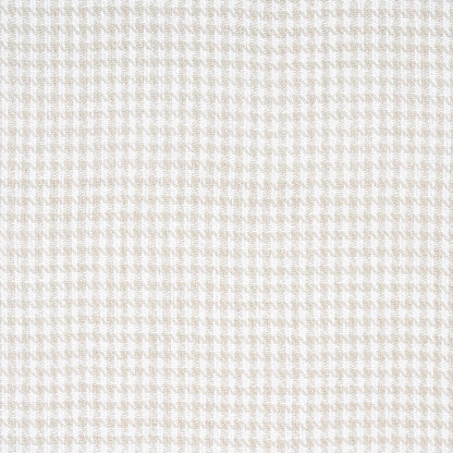 Grey linen houndstooth woven fabric.