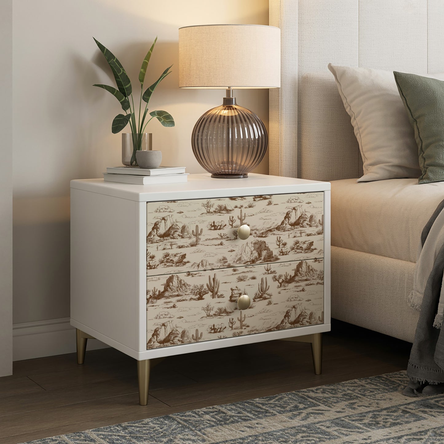 Veer Decor Area 51 Novelty Toile Brown Peel and Stick Wallpaper Landscape, Novelty, Patterns Transitional, Traditional, Novelty Brown  Wallpaper - 8335-AA2