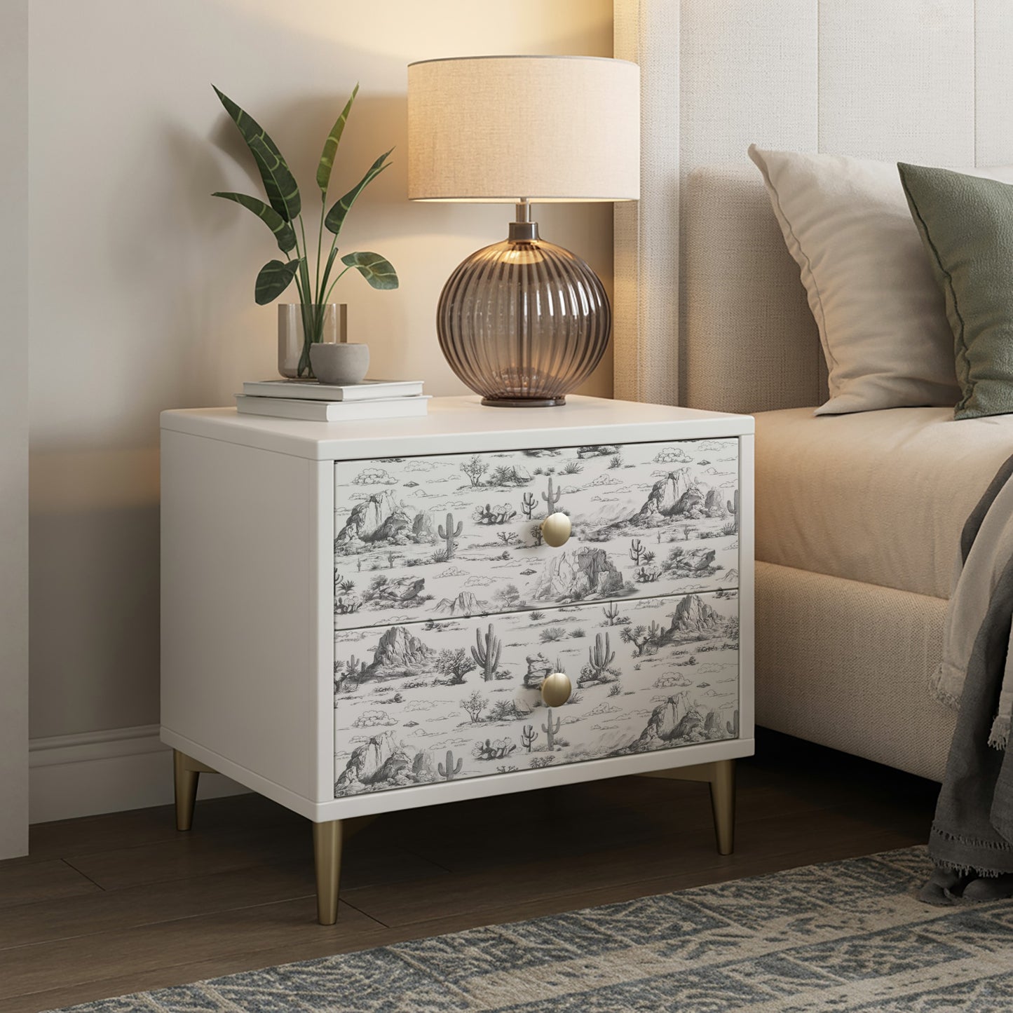 Veer Decor Area 51 Novelty Toile Gray Peel and Stick Wallpaper Landscape, Novelty, Patterns Transitional, Traditional, Novelty Gray  Wallpaper - 8335-AA3