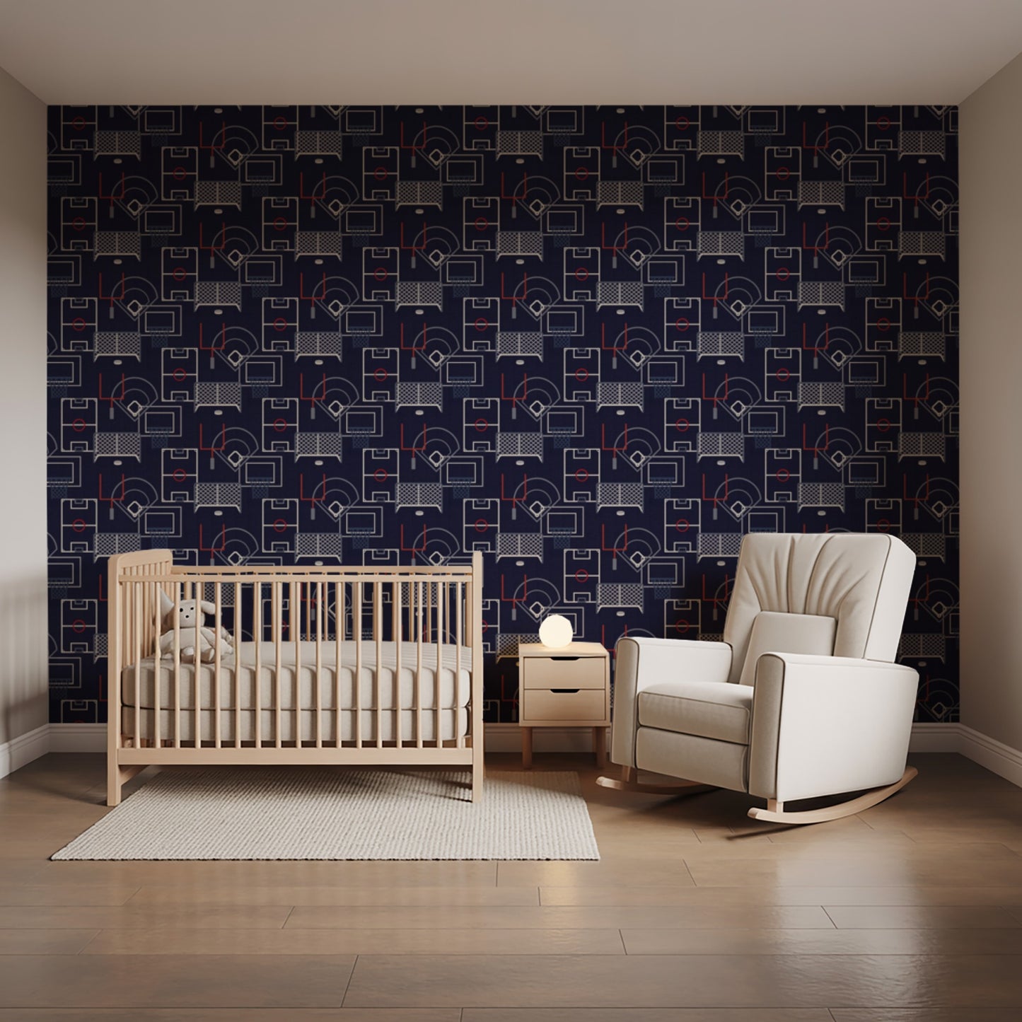 Veer Decor Sports Play Zone Navy Peel and Stick Wallpaper Children, Hobby, Sports Kids, Novelty Navy  Wallpaper - 8335-AG2