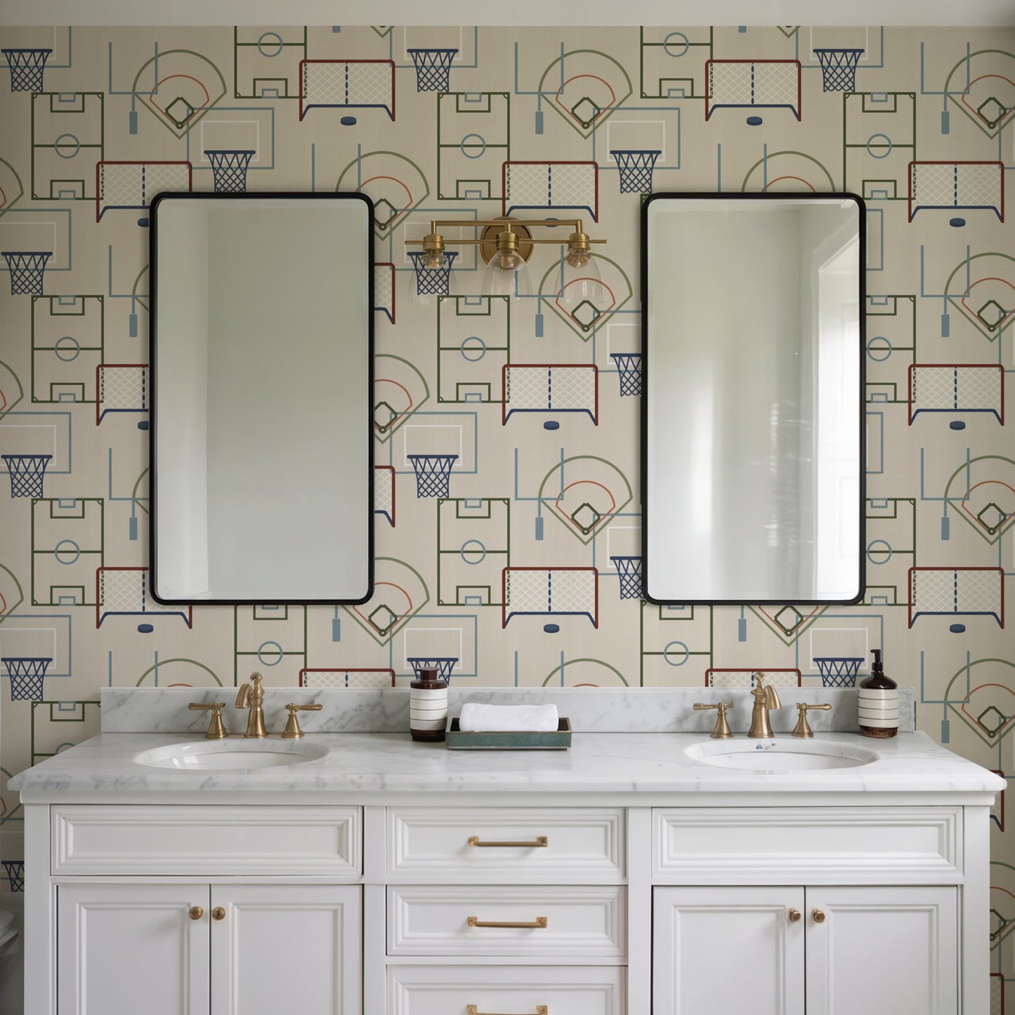 Veer Decor Sports Play Zone Multi Peel and Stick Wallpaper Children, Hobby, Sports Kids, Novelty Multi  Wallpaper - 8335-AG3