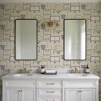 Veer Decor Sports Play Zone Multi Peel and Stick Wallpaper Children, Hobby, Sports Kids, Novelty Multi  Wallpaper - 8335-AG3