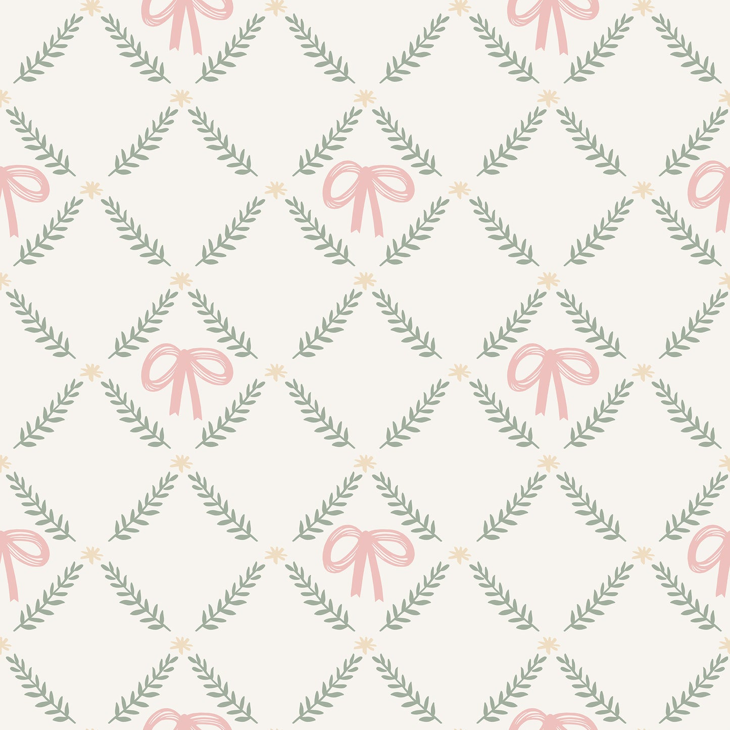 Veer Decor Heirloom Bow Trellis Multi Peel and Stick Wallpaper Children, Patterns Kids, Novelty Multi  Wallpaper - 8335-AH1