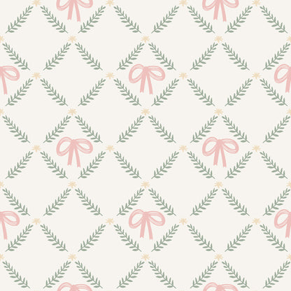 Veer Decor Heirloom Bow Trellis Multi Peel and Stick Wallpaper Children, Patterns Kids, Novelty Multi  Wallpaper - 8335-AH1