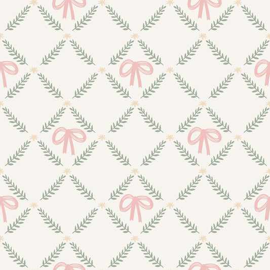 Veer Decor Heirloom Bow Trellis Multi Peel and Stick Wallpaper Children, Patterns Kids, Novelty Multi  Wallpaper - 8335-AH1