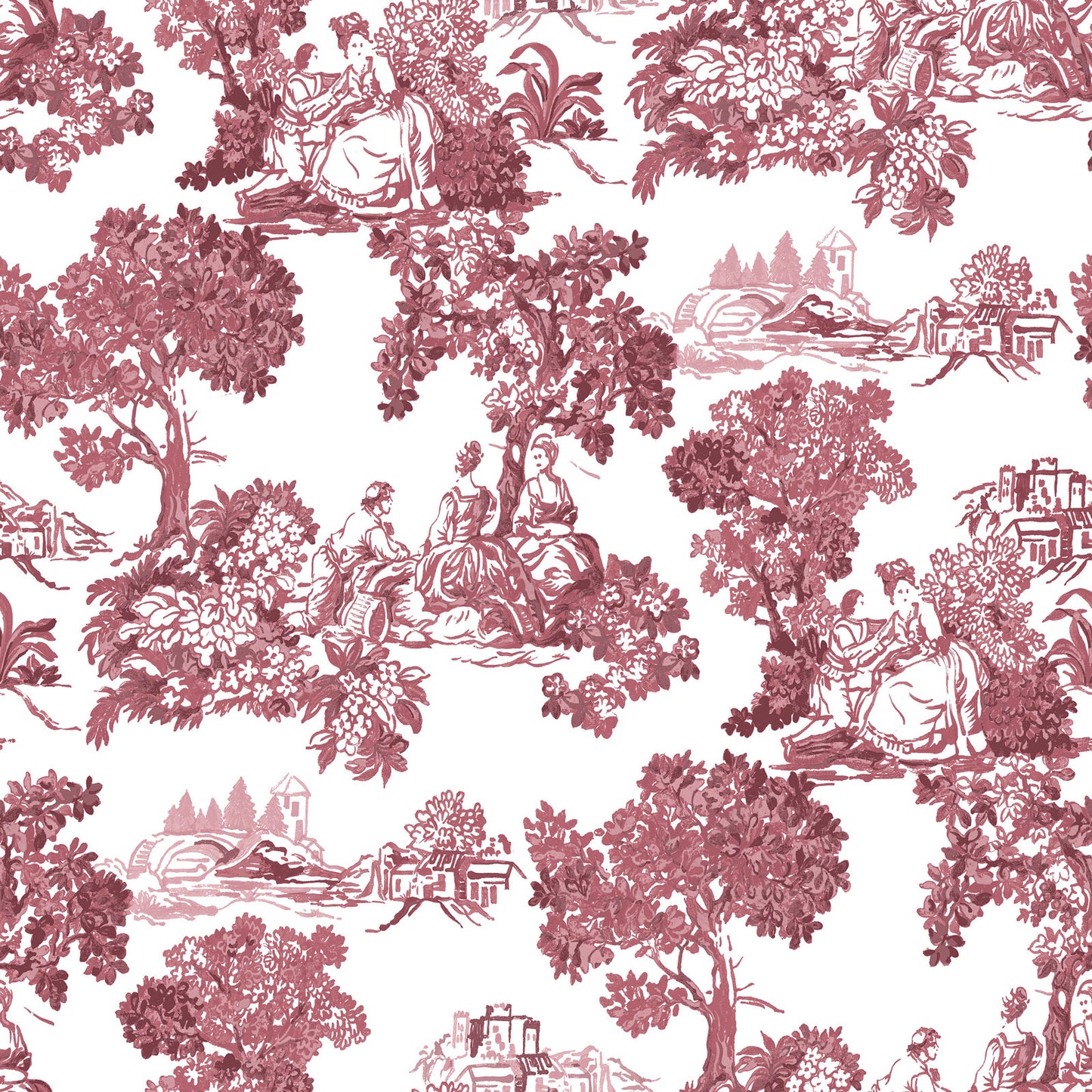 GALERIE WALLCOVERINGS Blooming Garden    Red   - 8343