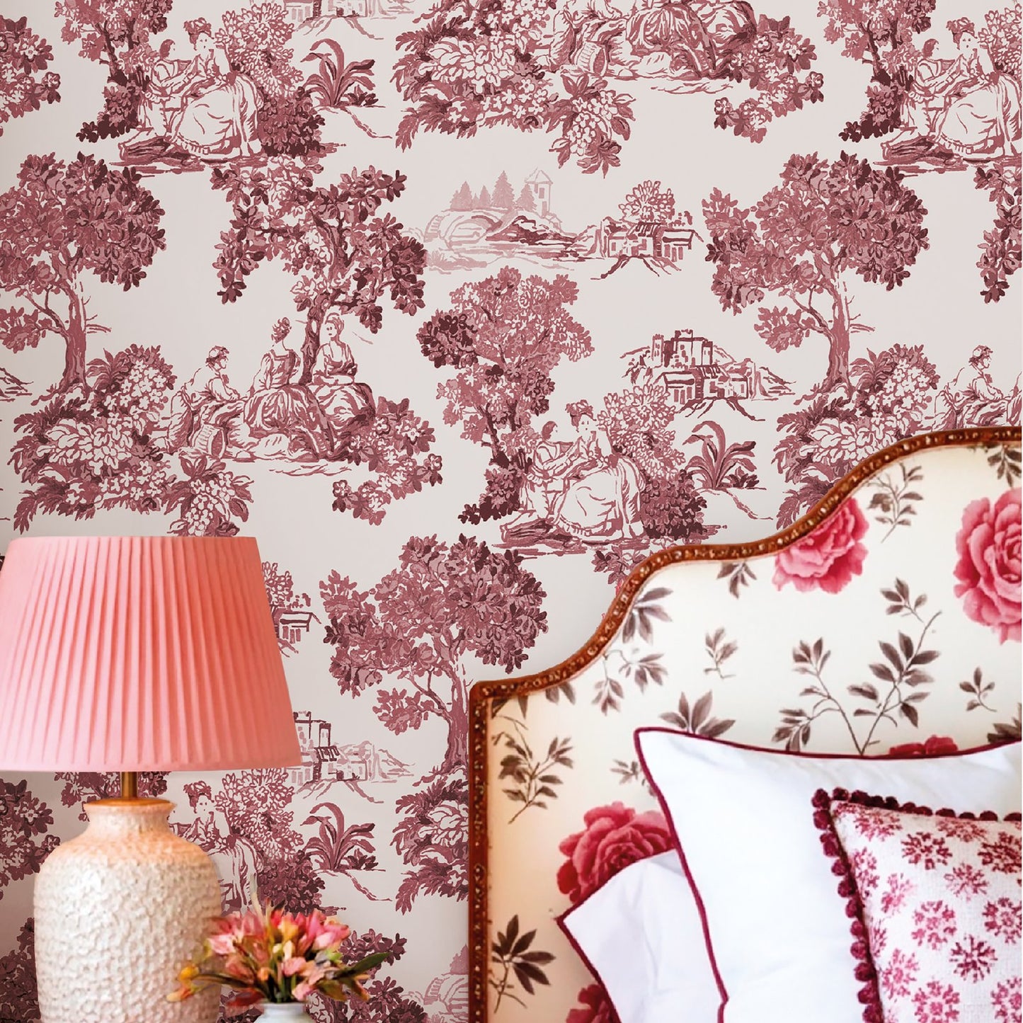 GALERIE WALLCOVERINGS Blooming Garden    Red   - 8343