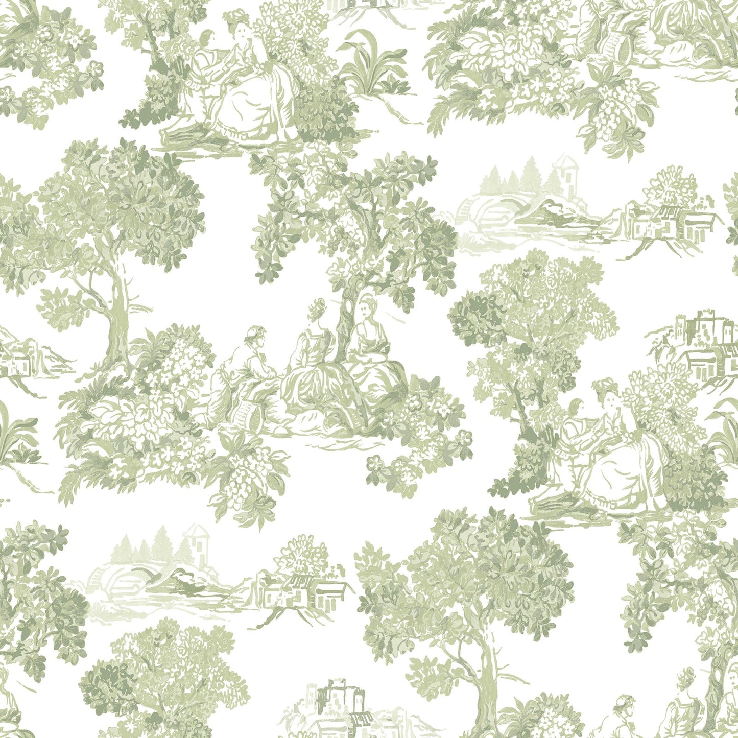 GALERIE WALLCOVERINGS Blooming Garden    Green   - 8344