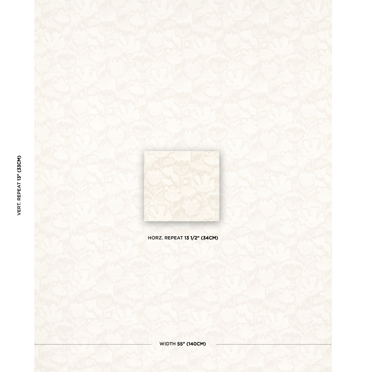 SCHUMACHER  EARTH AND SKY WILD FLOWER PATTERN WOVENS,TEXTURES PATTERN WOVENS,TEXTURES IVORY   - 83451