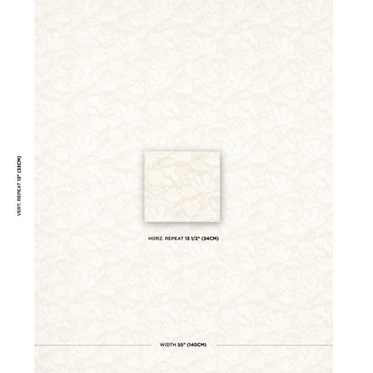 SCHUMACHER  EARTH AND SKY WILD FLOWER PATTERN WOVENS,TEXTURES PATTERN WOVENS,TEXTURES IVORY   - 83451