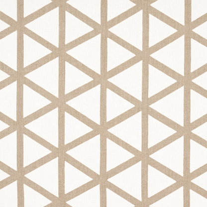 Schumacher Earth and Sky Tipton applique & tie backs in flax - 83460
