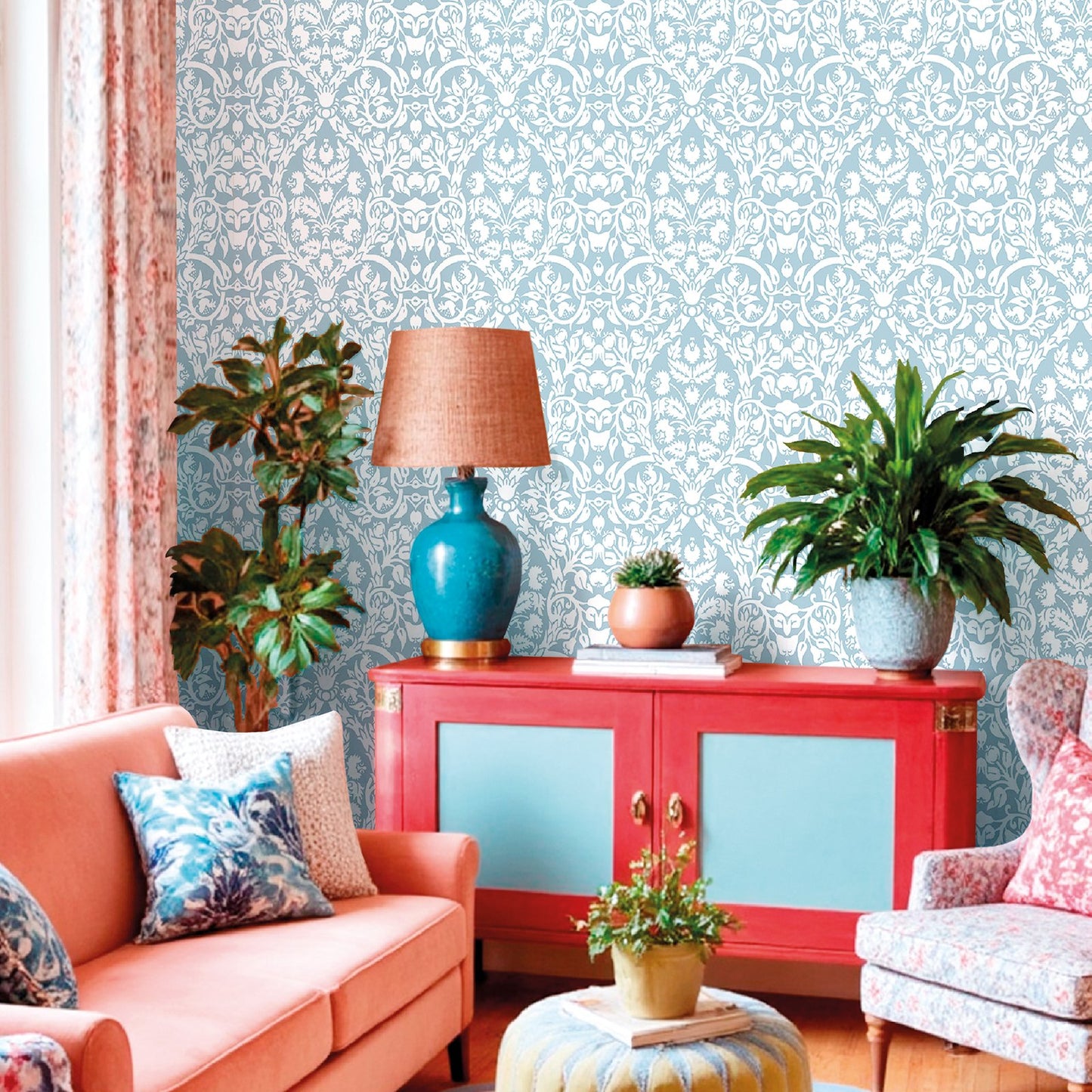 GALERIE WALLCOVERINGS Blooming Garden    Blue   - 8349