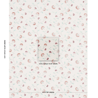 SCHUMACHER  LE MAX IYLA EMBROIDERY WOVEN WOVEN ROSE , NATURAL   - 83660