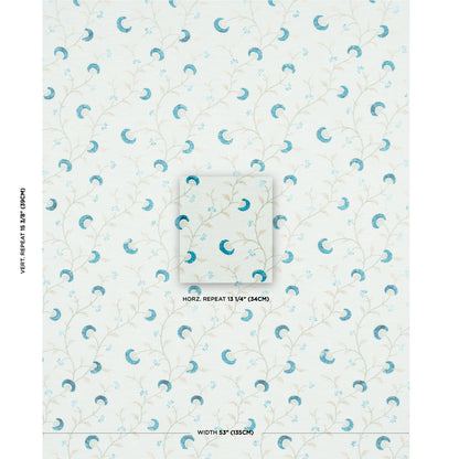 SCHUMACHER  LE MAX IYLA EMBROIDERY WOVEN WOVEN MINERAL , TEAL   - 83661