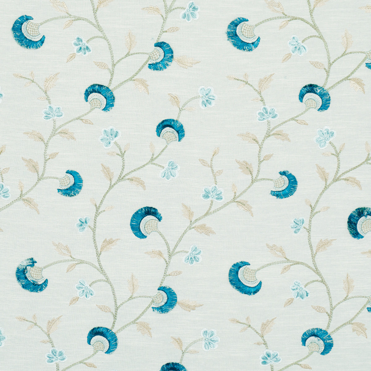 SCHUMACHER  LE MAX IYLA EMBROIDERY WOVEN WOVEN MINERAL , TEAL   - 83661