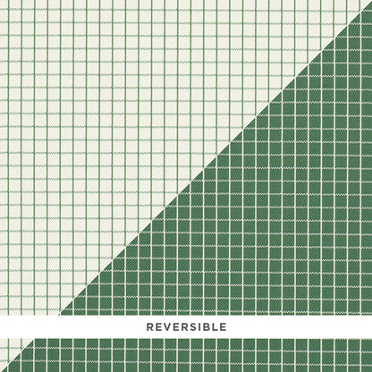 SCHUMACHER FABRIC  MARK D. SIKES GEORGIE REVERSIBLE CHECK   EMERALD   - 83693