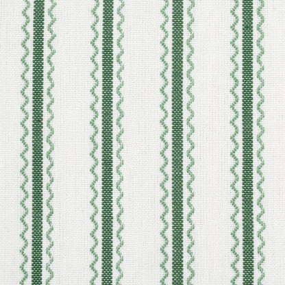 SCHUMACHER  MARK D. SIKES BIRDIE TICKING STRIPE WOVEN WOVEN LEAF GREEN   - 83700