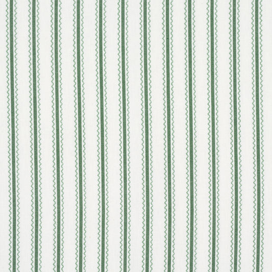 SCHUMACHER  MARK D. SIKES BIRDIE TICKING STRIPE WOVEN WOVEN LEAF GREEN   - 83700