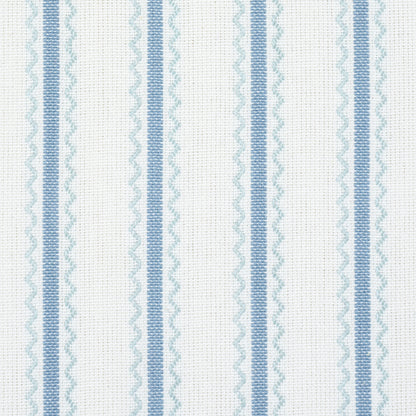 SCHUMACHER FABRIC  MARK D. SIKES BIRDIE TICKING STRIPE   CHINA BLUE   - 83701