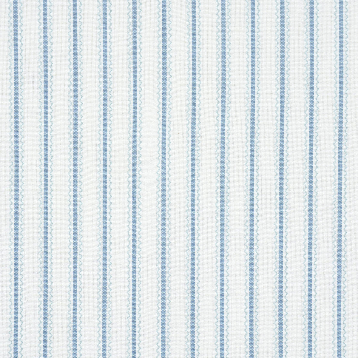 SCHUMACHER FABRIC  MARK D. SIKES BIRDIE TICKING STRIPE   CHINA BLUE   - 83701