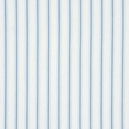 SCHUMACHER FABRIC  MARK D. SIKES BIRDIE TICKING STRIPE   CHINA BLUE   - 83701