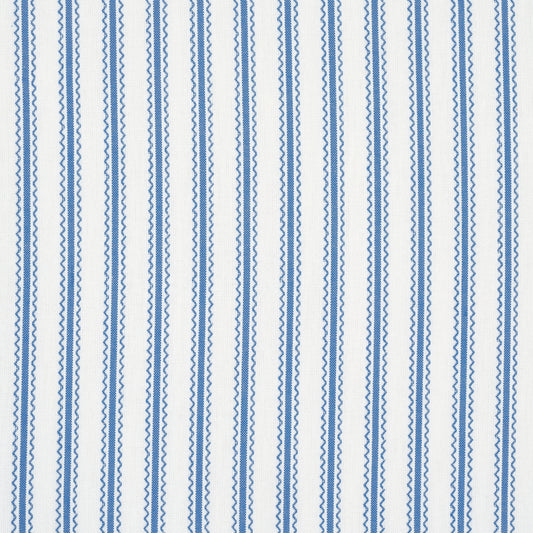SCHUMACHER FABRIC  MARK D. SIKES BIRDIE TICKING STRIPE   INDIGO   - 83702