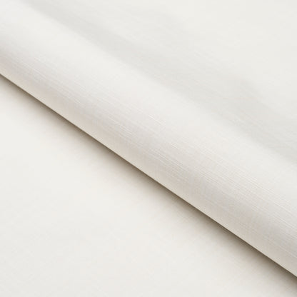 Cream-white linen-like fabric roll with subtle weave and soft drape.