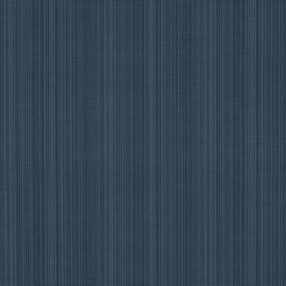 Navy blue textured fabric with subtle vertical stripes, woven textile suitable for upholstery.