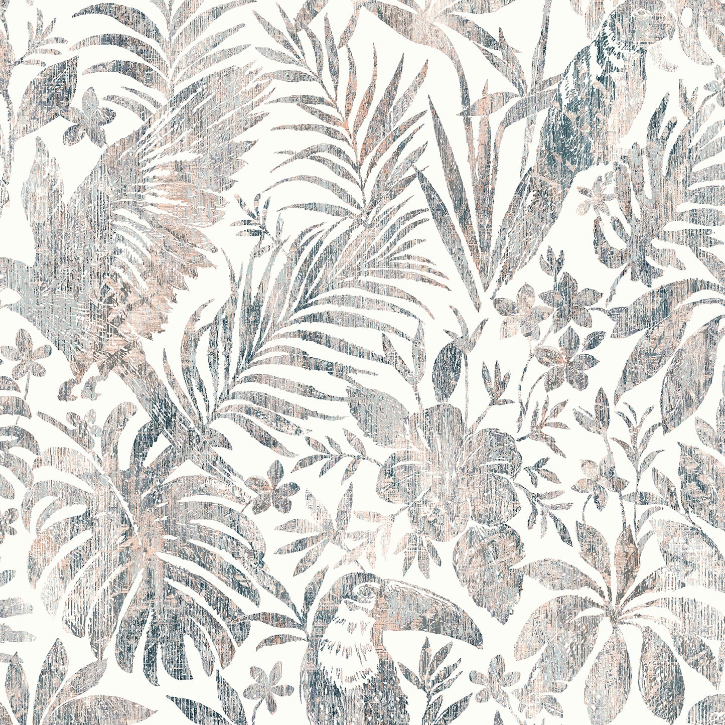 VEER DECOR Birdsong Tropic Beige Peel & Stick Wallpaper Tropical Transitional Beige, Neutral  Wallpaper - 8375-AB3