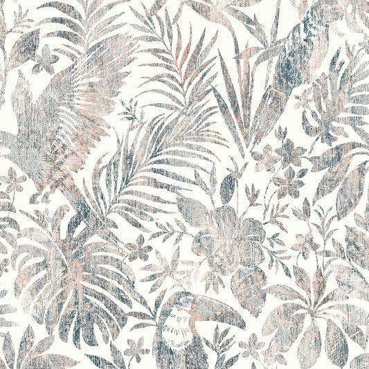 VEER DECOR Birdsong Tropic Beige Peel & Stick Wallpaper Tropical Transitional Beige, Neutral  Wallpaper - 8375-AB3