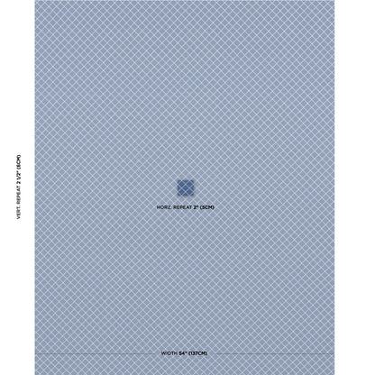 Blue-gray diamond lattice pattern with thin white lines, subtle gradient; suitable for fabric or wallpaper print.