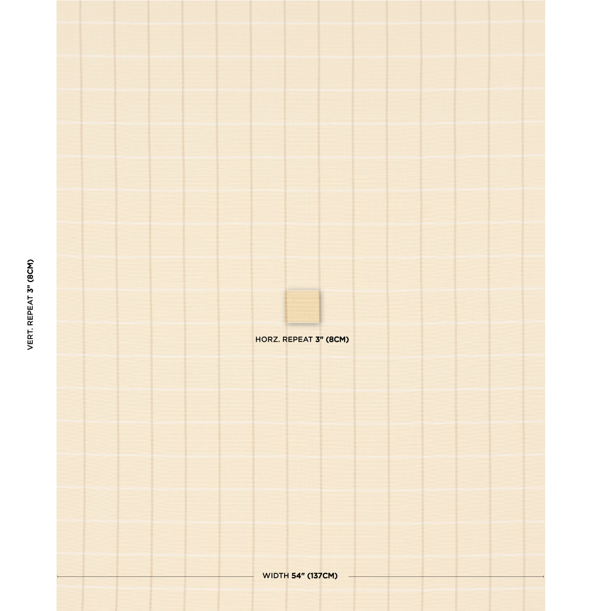 SCHUMACHER FABRIC  MARK D. SIKES FRANNIE WINDOWPANE   CAMEL   - 83780
