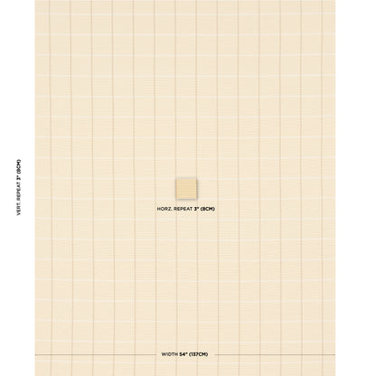 SCHUMACHER FABRIC  MARK D. SIKES FRANNIE WINDOWPANE   CAMEL   - 83780