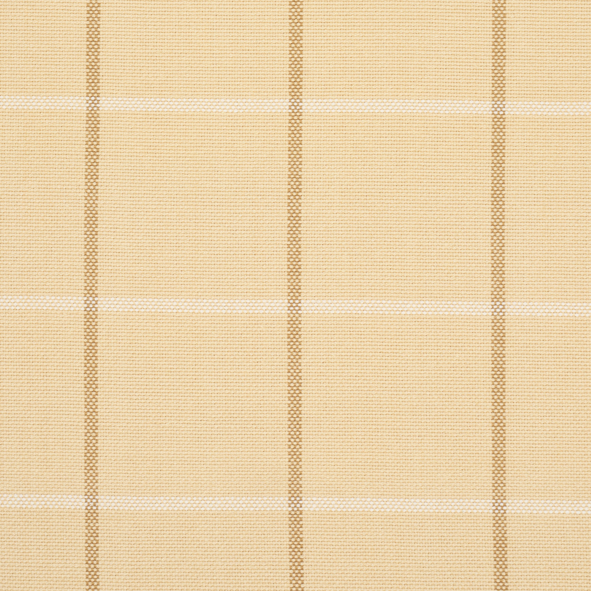 SCHUMACHER FABRIC  MARK D. SIKES FRANNIE WINDOWPANE   CAMEL   - 83780