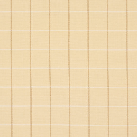 SCHUMACHER FABRIC  MARK D. SIKES FRANNIE WINDOWPANE   CAMEL   - 83780