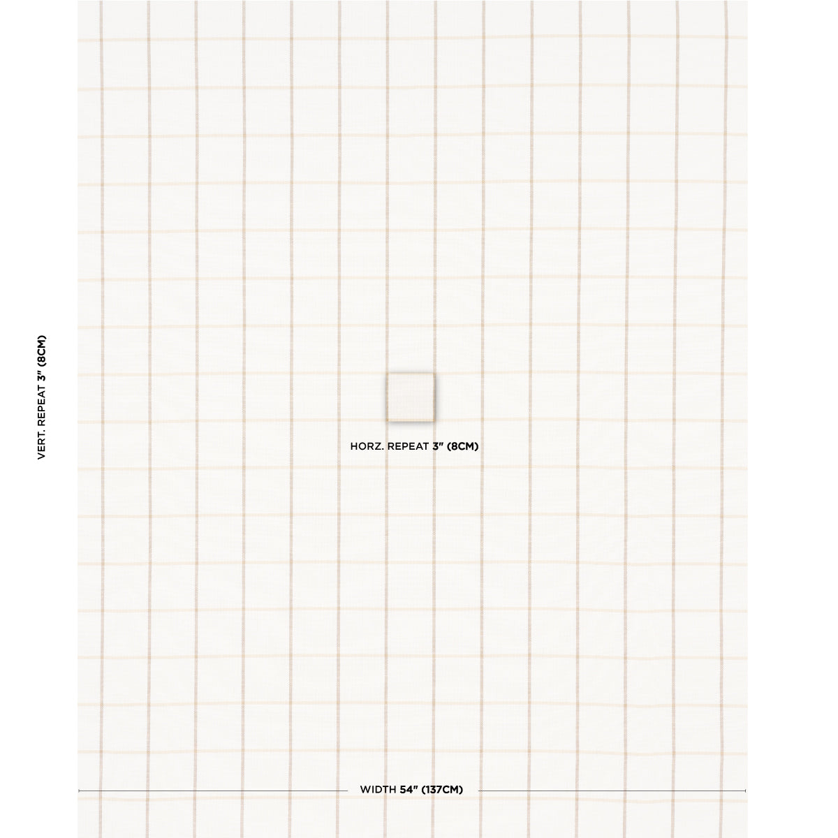 SCHUMACHER  MARK D. SIKES FRANNIE WINDOWPANE WOVEN WOVEN NEUTRAL   - 83781