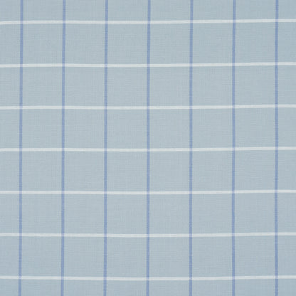 SCHUMACHER FABRIC  MARK D. SIKES FRANNIE WINDOWPANE   CHINA BLUE   - 83782