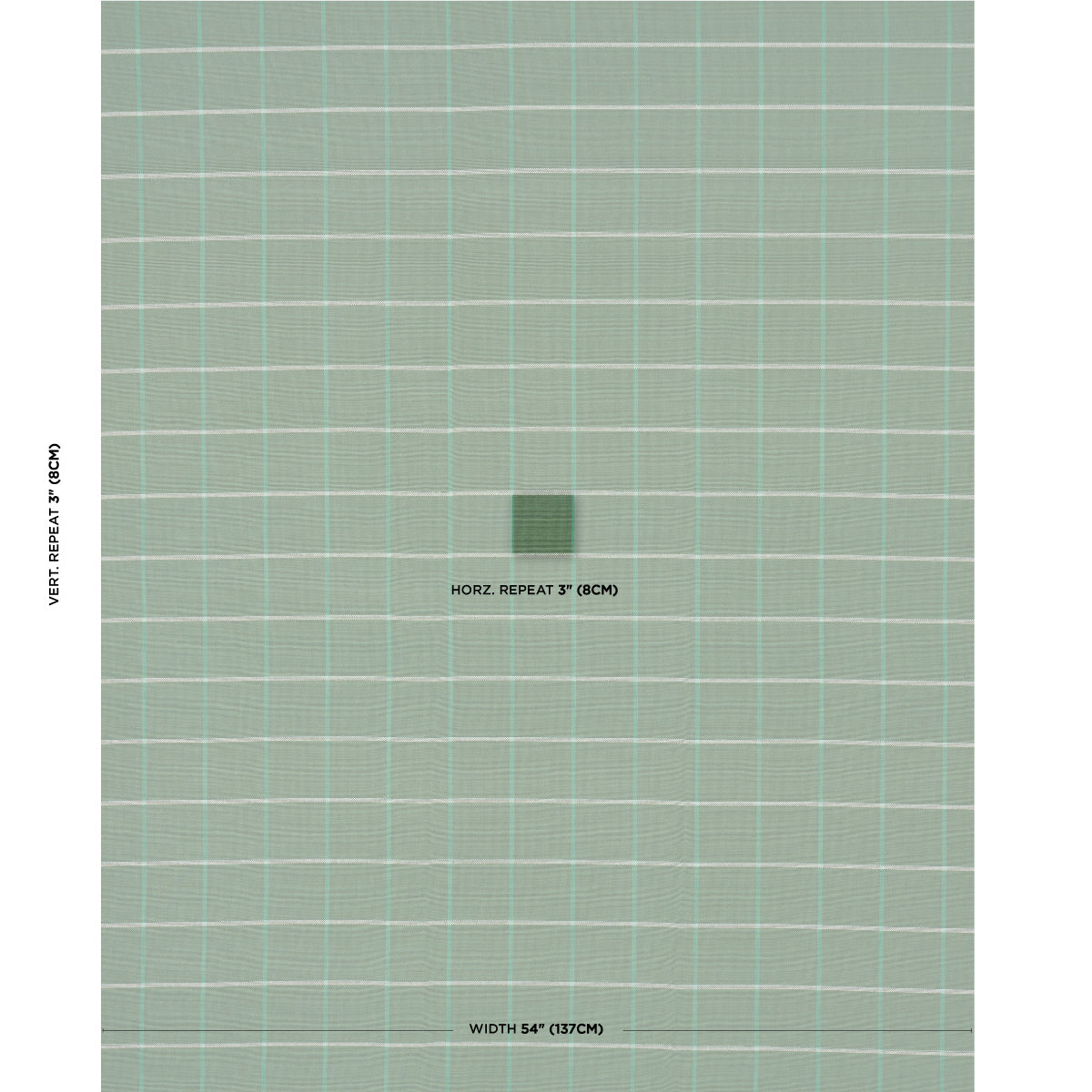 SCHUMACHER  MARK D. SIKES FRANNIE WINDOWPANE WOVEN WOVEN GREEN   - 83783