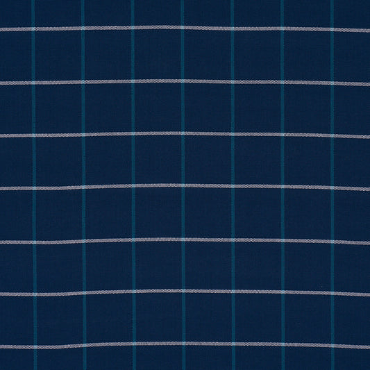 SCHUMACHER  MARK D. SIKES FRANNIE WINDOWPANE WOVEN WOVEN NAVY   - 83787