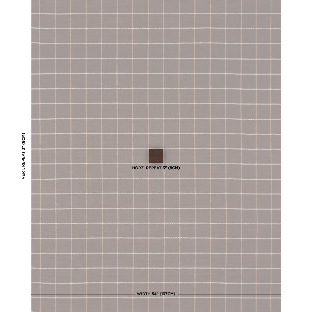 SCHUMACHER  MARK D. SIKES FRANNIE WINDOWPANE WOVEN WOVEN CHOCOLATE   - 83788