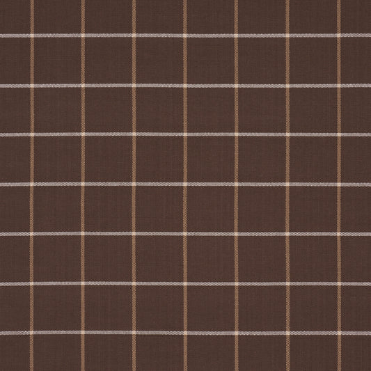 SCHUMACHER  MARK D. SIKES FRANNIE WINDOWPANE WOVEN WOVEN CHOCOLATE   - 83788
